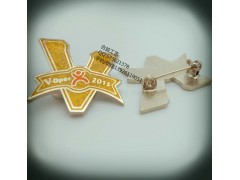 大眾點評公司LOGO徽章、上海亮粉徽章、南昌金屬滴膠徽章廠家