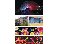 戶外防水天幕墻LED霓虹燈亮化燈光秀商場酒店樓體商業街燈光秀
