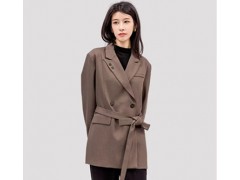 IRENENA女裝溫碧霞自創品牌雙面毛呢長袖女西裝中長款外套